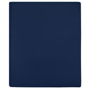 Vidaxl hoeslaken jersey 90x200 cm katoen marineblauw - afbeelding 1