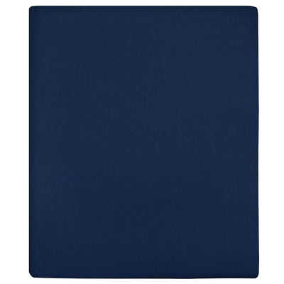 Vidaxl hoeslakens 2 st jersey 100x200 cm katoen marineblauw