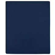 Vidaxl hoeslaken jersey 140x200 cm katoen marineblauw - afbeelding 1