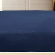 Vidaxl hoeslaken jersey 140x200 cm katoen marineblauw - afbeelding 2