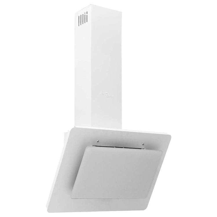 Vidaxl wandafzuigkap 60 cm roestvrij staal en gehard glas wit