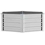 Vidaxl plantenbak verhoogd 129x45 cm gegalvaniseerd staal zilverkleur - afbeelding 3