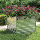 Vidaxl plantenbak verhoogd 100x100x77 cm gegalvaniseerd staal zilver