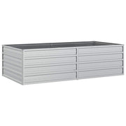 Vidaxl plantenbak verhoogd 160x80x45 cm gegalvaniseerd staal zilver - afbeelding 2