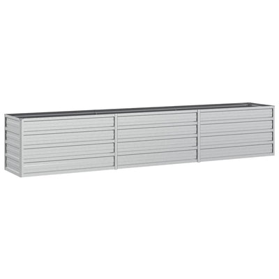 Vidaxl plantenbak verhoogd 240x40x45 cm gegalvaniseerd staal zilver
