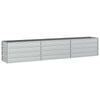 Vidaxl plantenbak verhoogd 240x40x45 cm gegalvaniseerd staal zilver