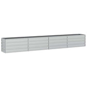 Vidaxl plantenbak verhoogd 320x40x45 cm gegalvaniseerd staal zilver - afbeelding 2
