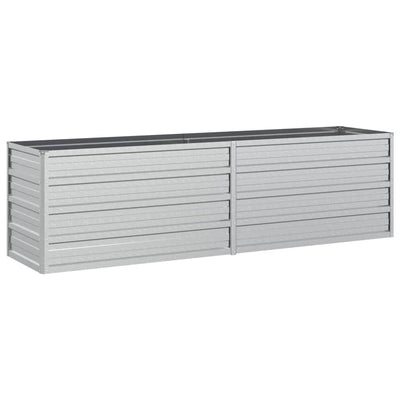 Vidaxl plantenbak verhoogd 160x40x45 cm gegalvaniseerd staal zilver