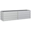 Vidaxl plantenbak verhoogd 160x40x45 cm gegalvaniseerd staal zilver