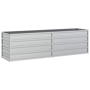 Vidaxl plantenbak verhoogd 160x40x45 cm gegalvaniseerd staal zilver - afbeelding 2