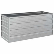 Vidaxl plantenbak verhoogd 100x40x45 cm gegalvaniseerd staal zilver - afbeelding 2