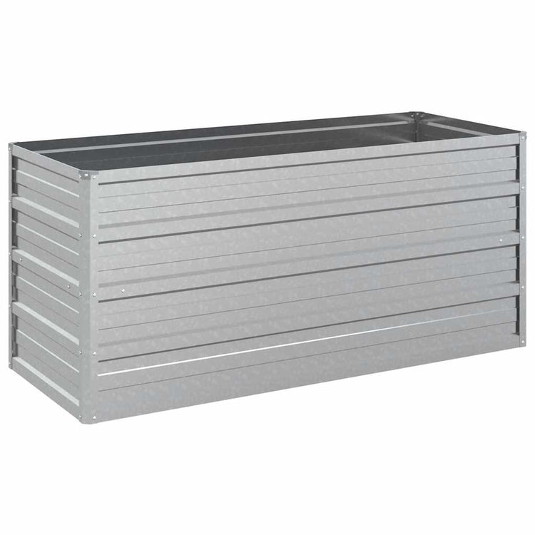 Vidaxl plantenbak verhoogd 100x40x45 cm gegalvaniseerd staal zilver