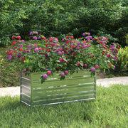 Vidaxl plantenbak verhoogd 100x40x45 cm gegalvaniseerd staal zilver - afbeelding 1