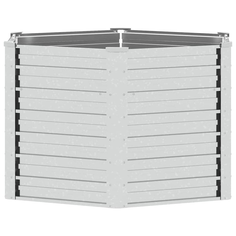 Vidaxl plantenbak verhoogd 129x77 cm gegalvaniseerd staal zilverkleur
