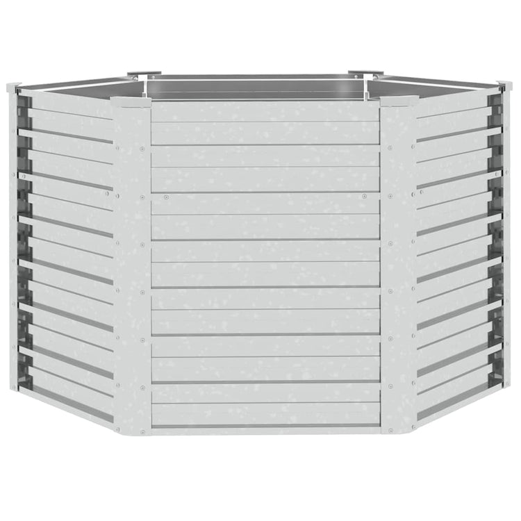 Vidaxl plantenbak verhoogd 129x77 cm gegalvaniseerd staal zilverkleur