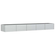 Vidaxl plantenbak verhoogd 400x80x45 cm gegalvaniseerd staal zilver - afbeelding 2