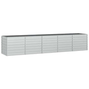 Vidaxl plantenbak verhoogd 400x80x45 cm gegalvaniseerd staal zilver - afbeelding 2