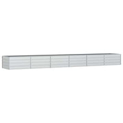 Vidaxl plantenbak verhoogd 480x80x45 cm gegalvaniseerd staal zilver - afbeelding 2
