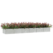 Vidaxl plantenbak verhoogd 480x80x45 cm gegalvaniseerd staal zilver - afbeelding 3