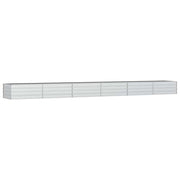 Vidaxl plantenbak verhoogd 600x80x45 cm gegalvaniseerd staal zilver - afbeelding 2