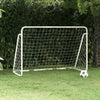 Vidaxl voetbaldoel met net 180x90x120 cm staal wit