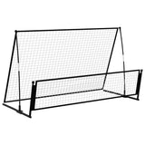 Vidaxl voetbalrebounder voetbaldoel 2-in-1 202x104x120 cm staal - afbeelding 2