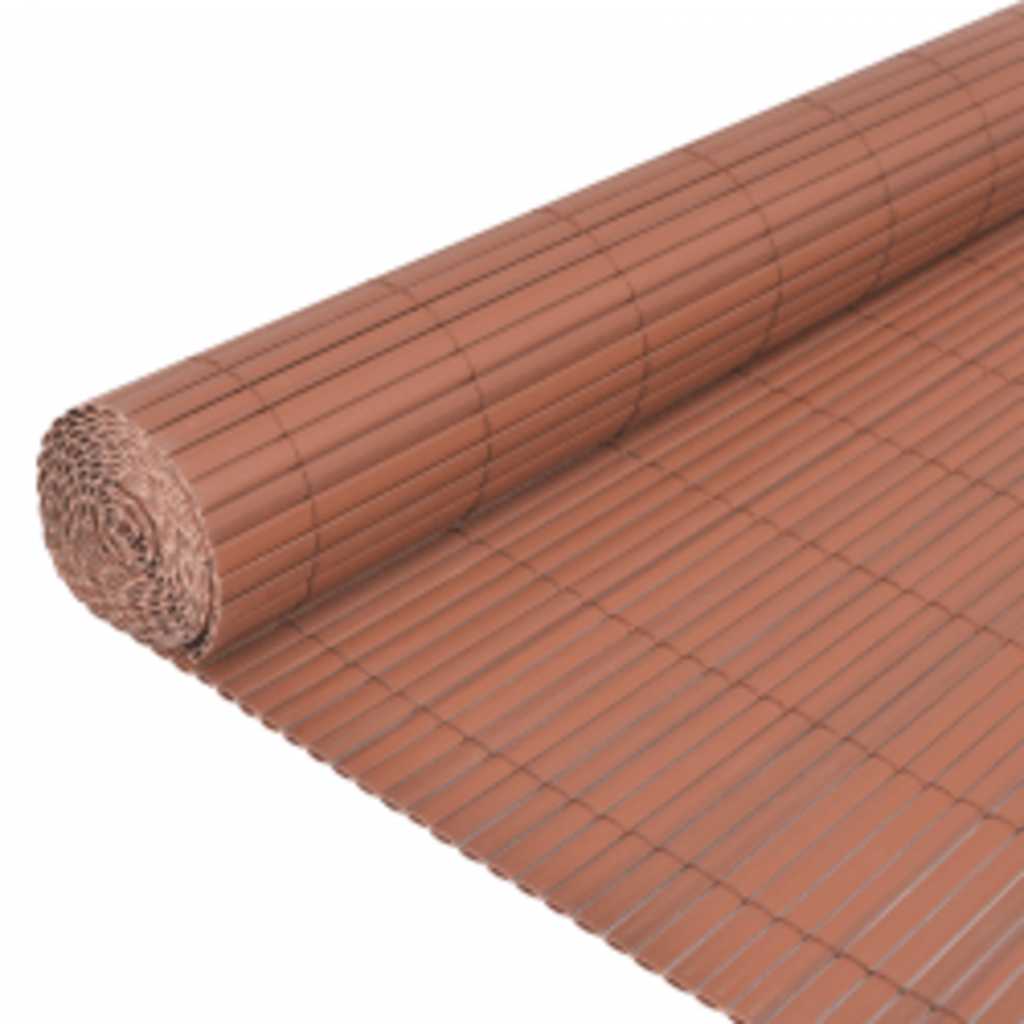 Vidaxl tuinafscheiding dubbelzijdig 90x400 cm bruin