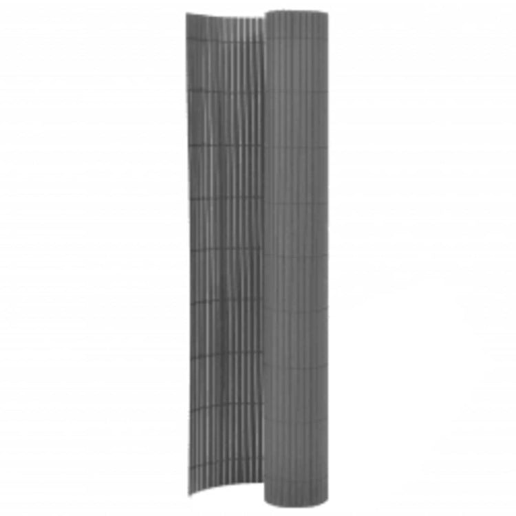 Vidaxl tuinafscheiding dubbelzijdig 110x300 cm grijs