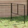 Vidaxl hondenkennel 4 m² staal zwart