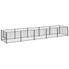 Vidaxl hondenkennel 5 m² staal zwart