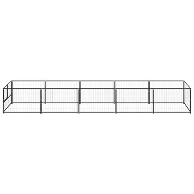 Vidaxl hondenkennel 5 m² staal zwart