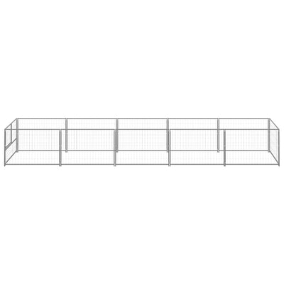 VidaXL Hondenkennel 5 m² staal zilverkleurig