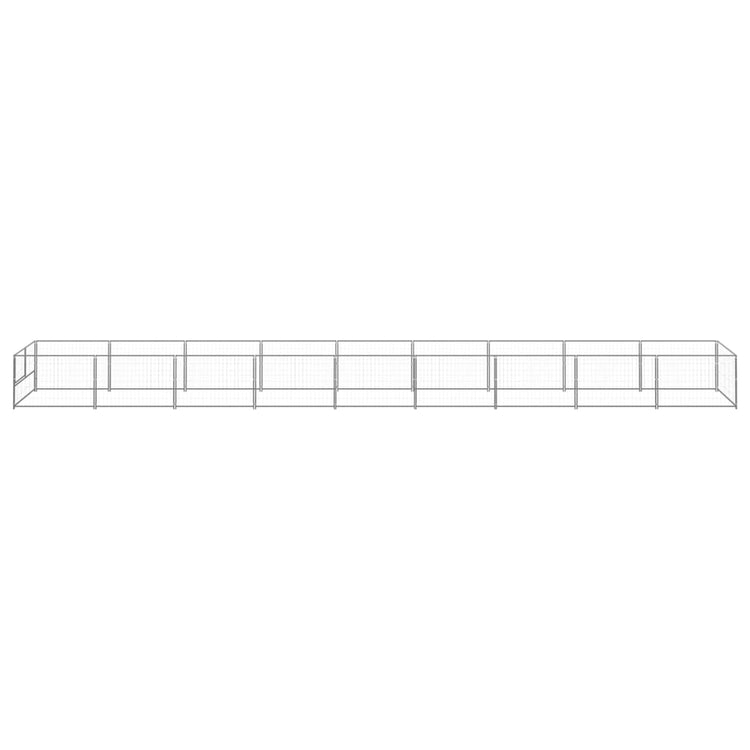 VidaXL Hondenkennel 9 m² staal zilverkleurig