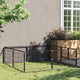 Vidaxl hondenkennel 4 m² staal zwart
