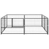 Vidaxl hondenkennel 4 m² staal zwart