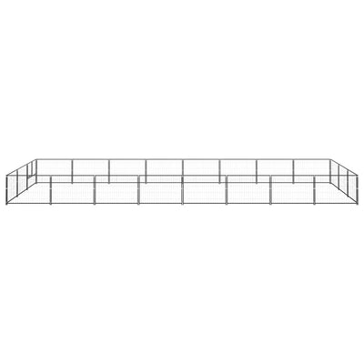 VidaXL Hondenkennel 24 m² staal zwart