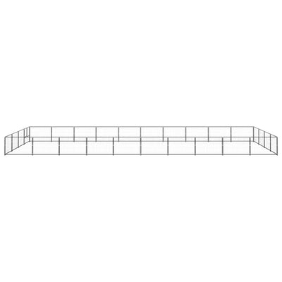 VidaXL Hondenkennel 40 m² staal zwart