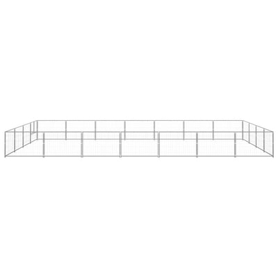 VidaXL Hondenkennel 28 m² staal zilverkleurig