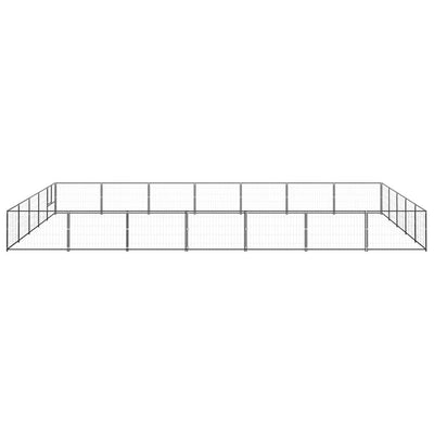 VidaXL Hondenkennel 35 m² staal zwart