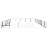 VidaXL Hondenkennel 50 m² staal zwart - afbeelding 3