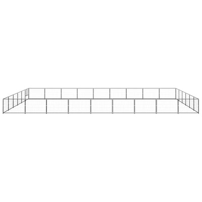 VidaXL Hondenkennel 54 m² staal zwart