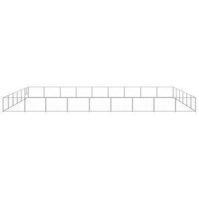VidaXL Hondenkennel 54 m² staal zilverkleurig