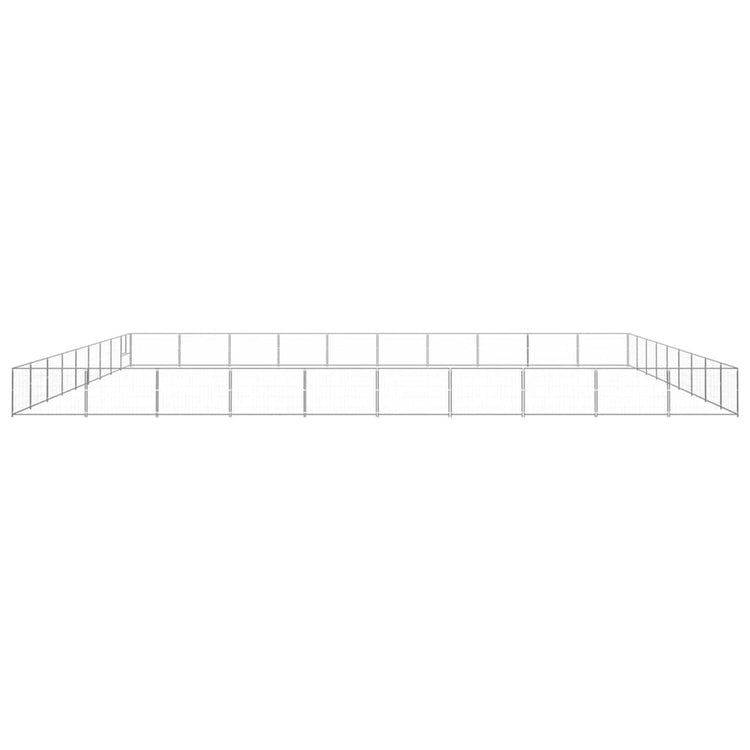 VidaXL Hondenkennel 90 m² staal zilverkleurig