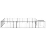 VidaXL Hondenkennel 22,99 m² staal zwart - afbeelding 3