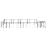 VidaXL Hondenkennel 26,62 m² staal zwart - afbeelding 3