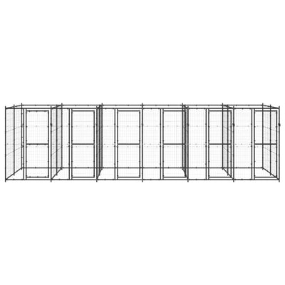 VidaXL Hondenkennel 14,52 m² staal