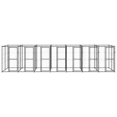 VidaXL Hondenkennel 16,94 m² staal