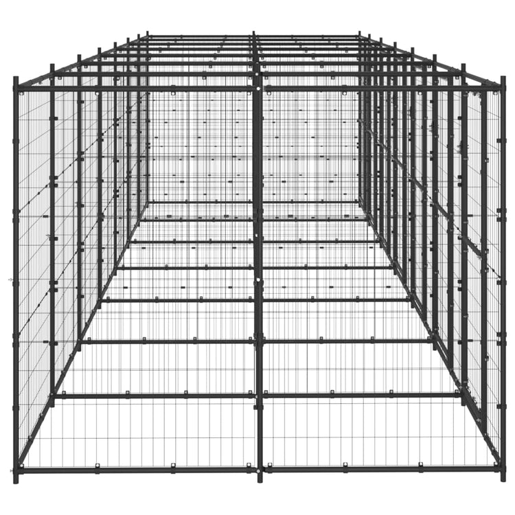 VidaXL Hondenkennel 16,94 m² staal