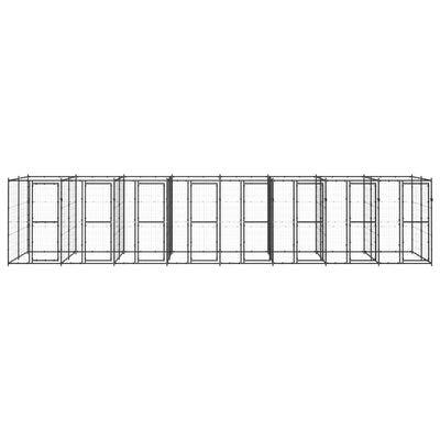 VidaXL Hondenkennel 19,36 m² staal