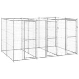 VidaXL Hondenkennel 7,26 m² gegalvaniseerd staal - afbeelding 1